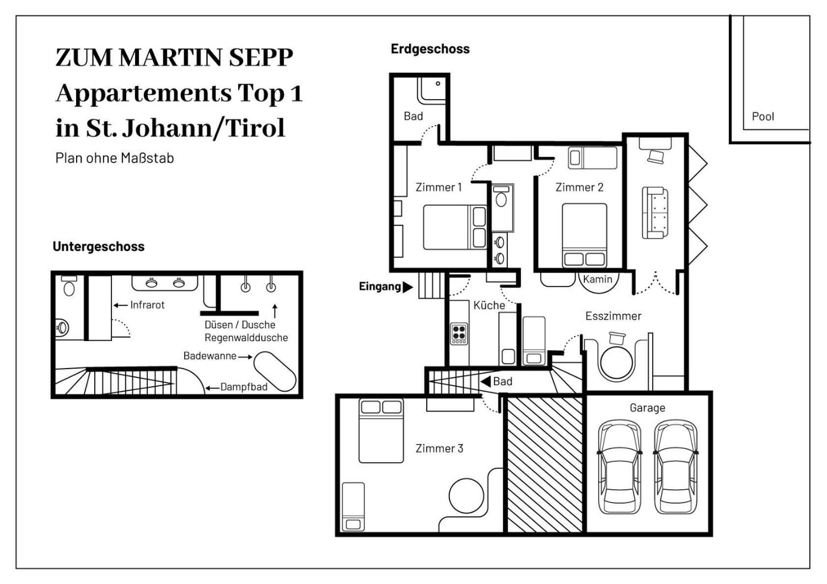 Zum Martin Sepp Appartements Im Martinshof Sankt Johann in Tirol Esterno foto
